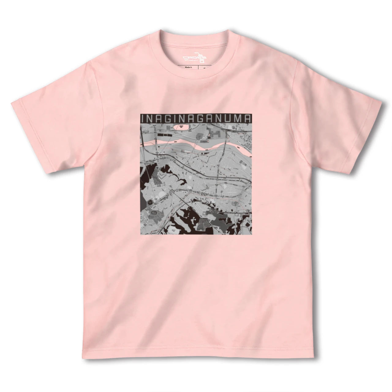 【稲城長沼(東京都)】地図柄ヘビーウェイトTシャツ