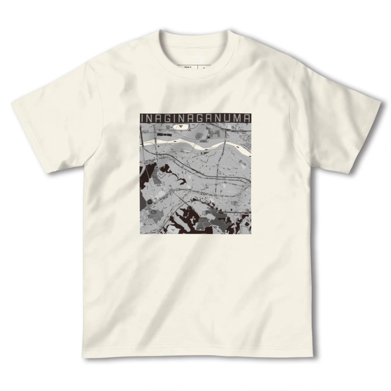【稲城長沼(東京都)】地図柄ヘビーウェイトTシャツ