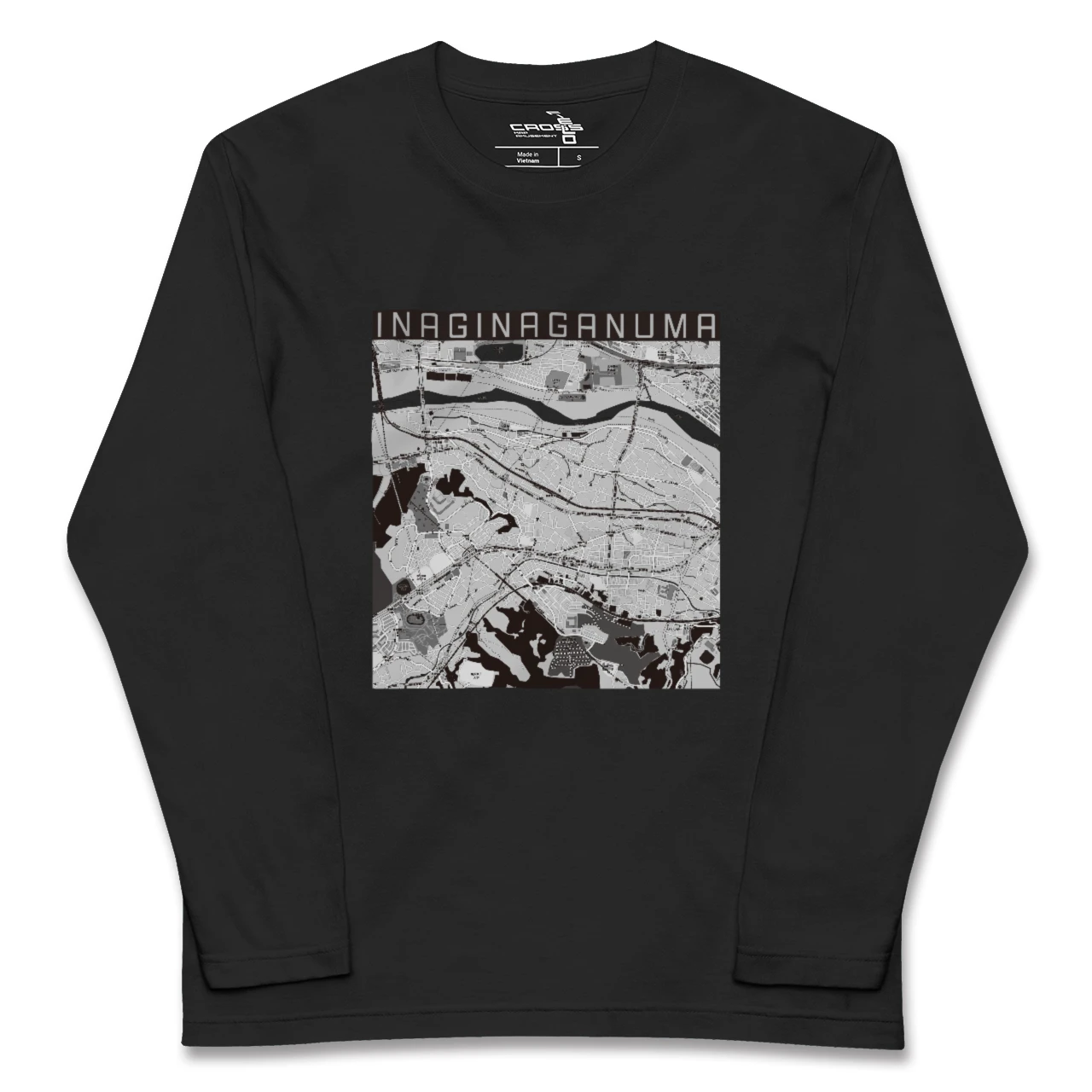 【稲城長沼(東京都)】地図柄ロングスリーブTシャツ