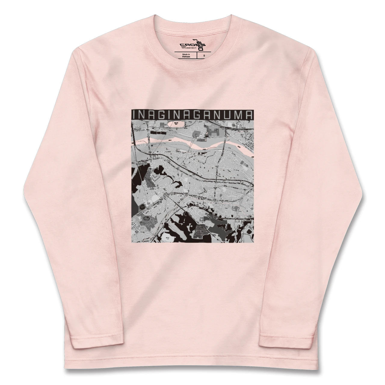 【稲城長沼(東京都)】地図柄ロングスリーブTシャツ