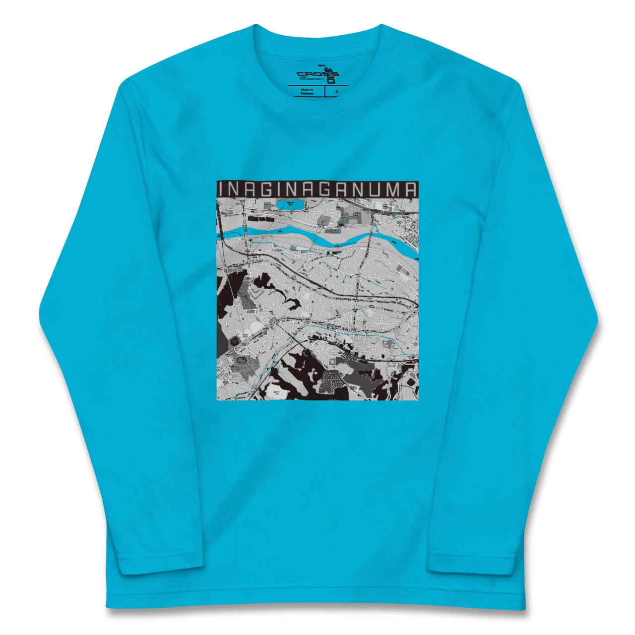 【稲城長沼(東京都)】地図柄ロングスリーブTシャツ