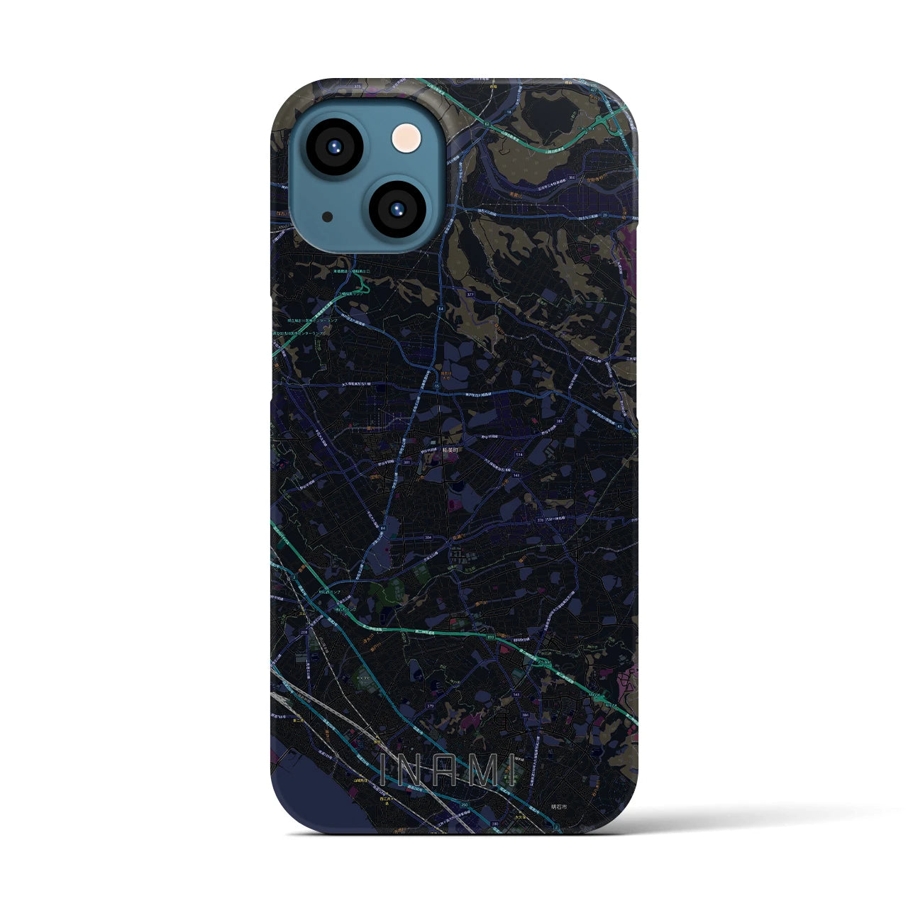 【稲美(兵庫県)】地図柄iPhoneケース(バックカバータイプ)