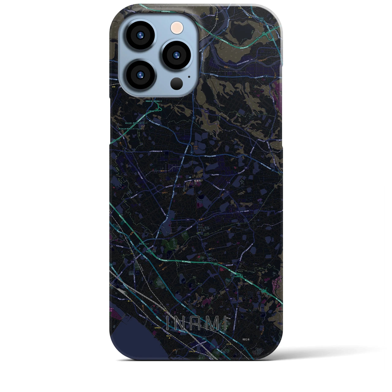 【稲美(兵庫県)】地図柄iPhoneケース(バックカバータイプ)