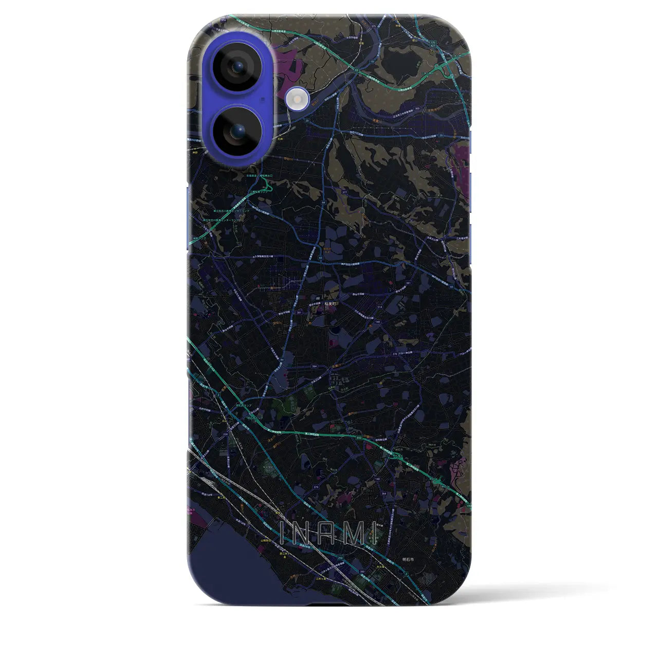 【稲美(兵庫県)】地図柄iPhoneケース(バックカバータイプ)