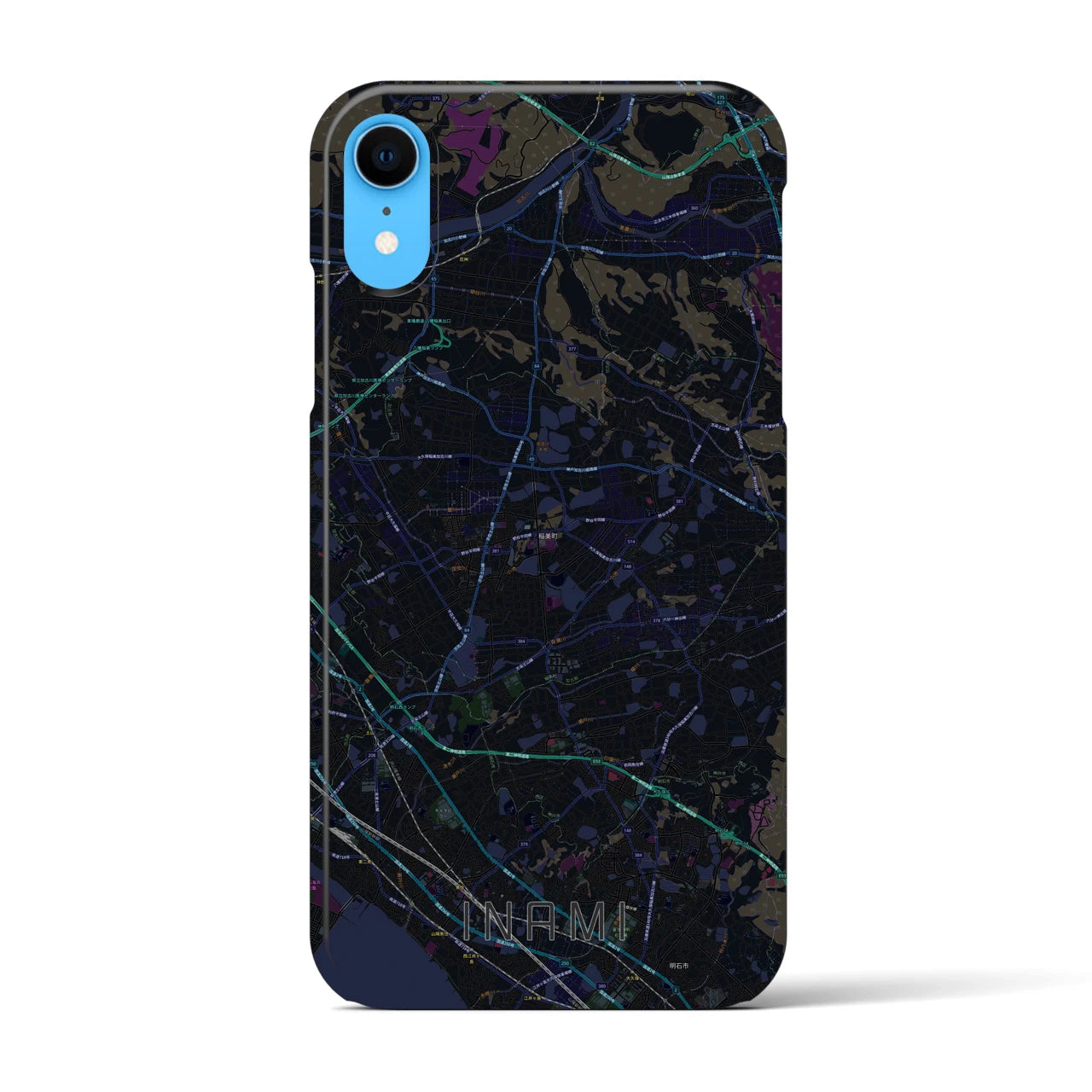 【稲美(兵庫県)】地図柄iPhoneケース(バックカバータイプ)