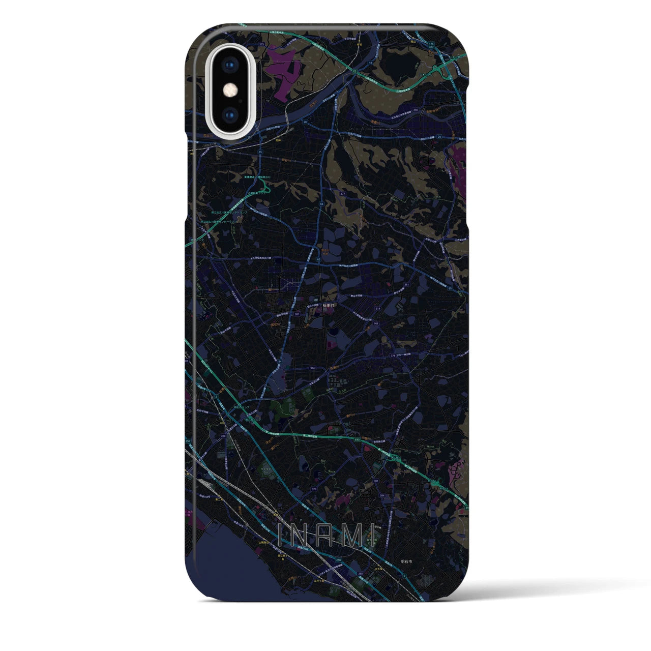【稲美(兵庫県)】地図柄iPhoneケース(バックカバータイプ)