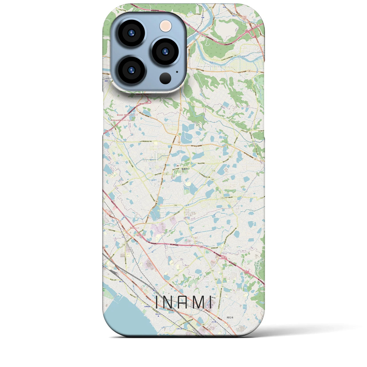 【稲美(兵庫県)】地図柄iPhoneケース(バックカバータイプ)
