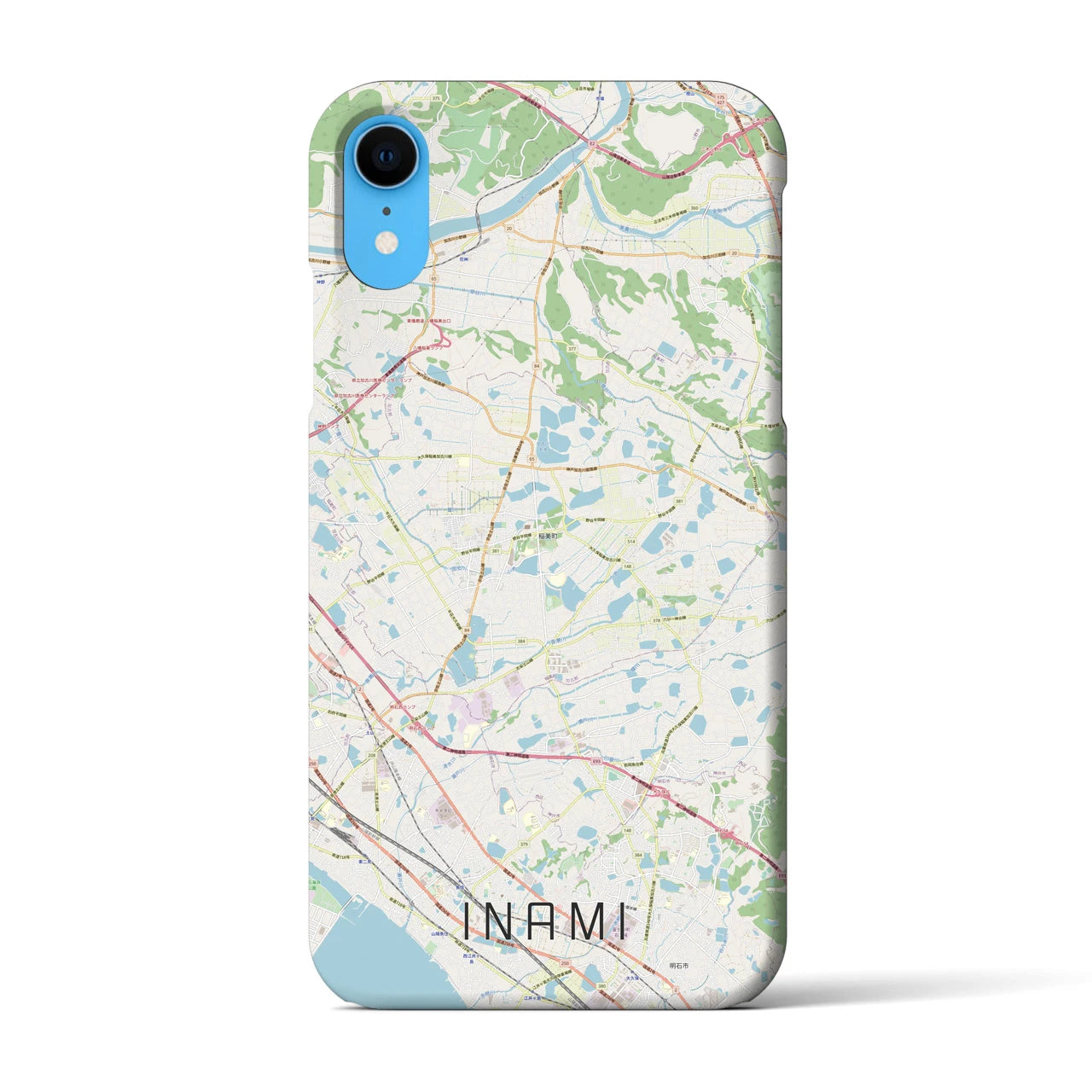 【稲美(兵庫県)】地図柄iPhoneケース(バックカバータイプ)