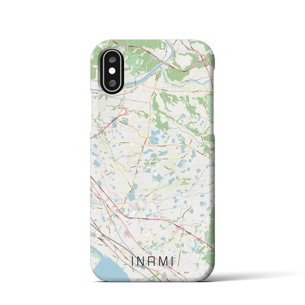 【稲美(兵庫県)】地図柄iPhoneケース(バックカバータイプ)