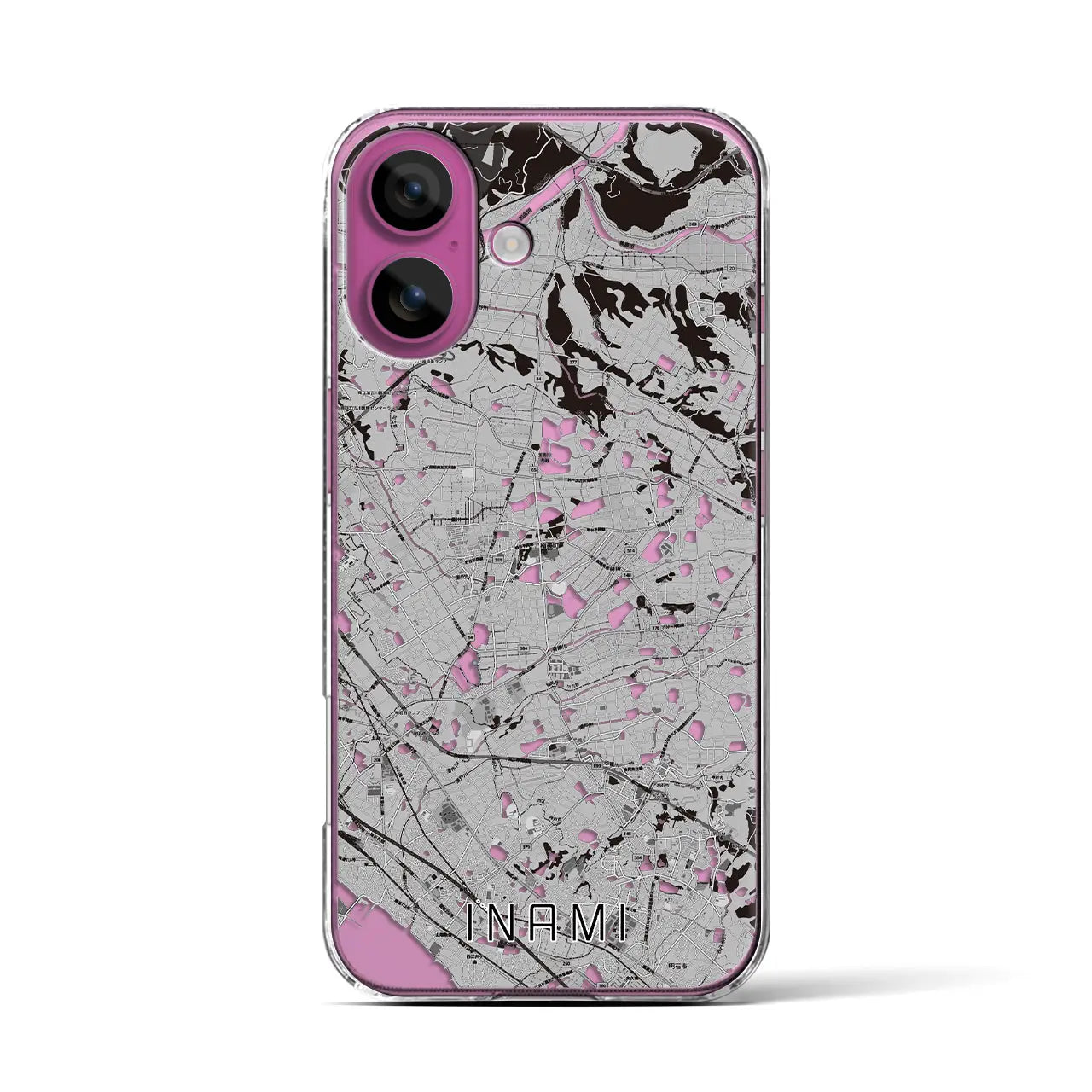 【稲美(兵庫県)】地図柄iPhoneケース(クリアタイプ)モノトーン・iPhone 16 Pro 用