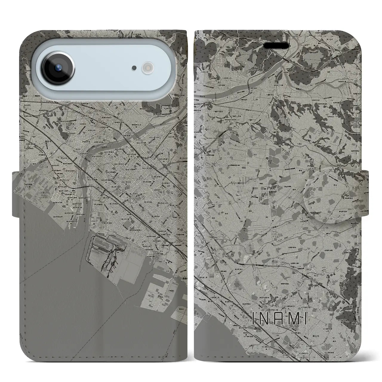 【稲美(兵庫県)】地図柄iPhoneケース(手帳タイプ)