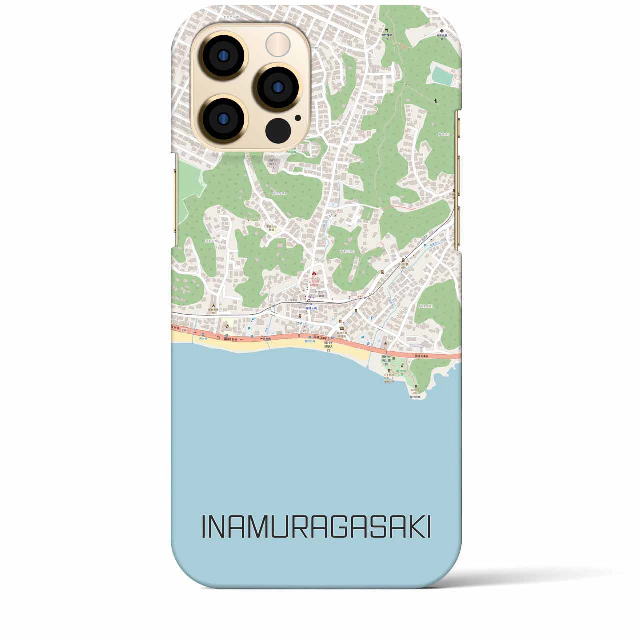 【稲村ヶ崎(神奈川県)】地図柄iPhoneケース(バックカバータイプ)