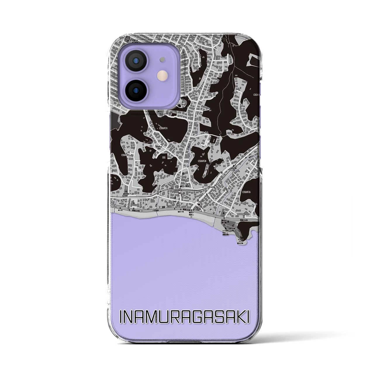 【稲村ヶ崎(神奈川県)】地図柄iPhoneケース(クリアタイプ)