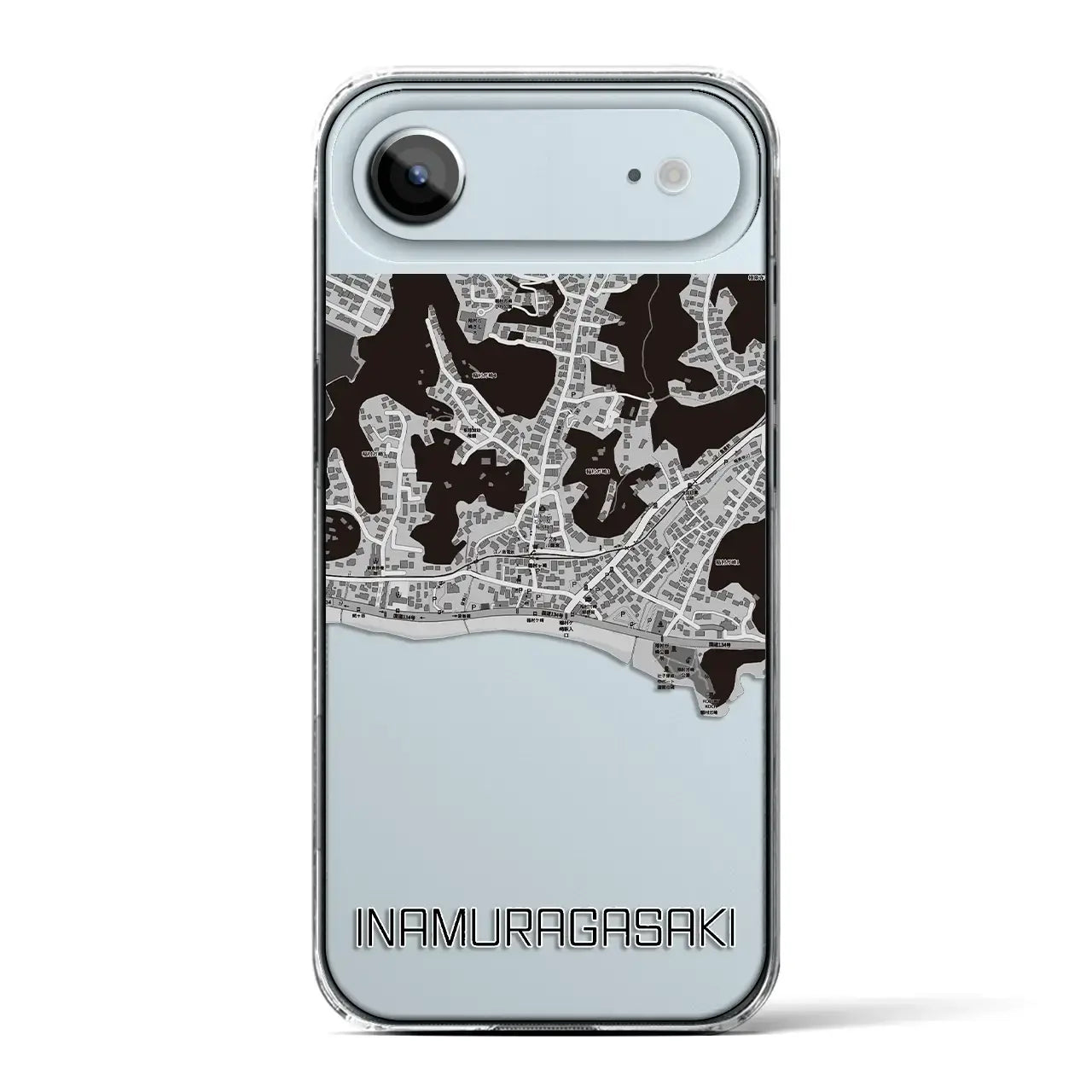 【稲村ヶ崎(神奈川県)】地図柄iPhoneケース(クリアタイプ)