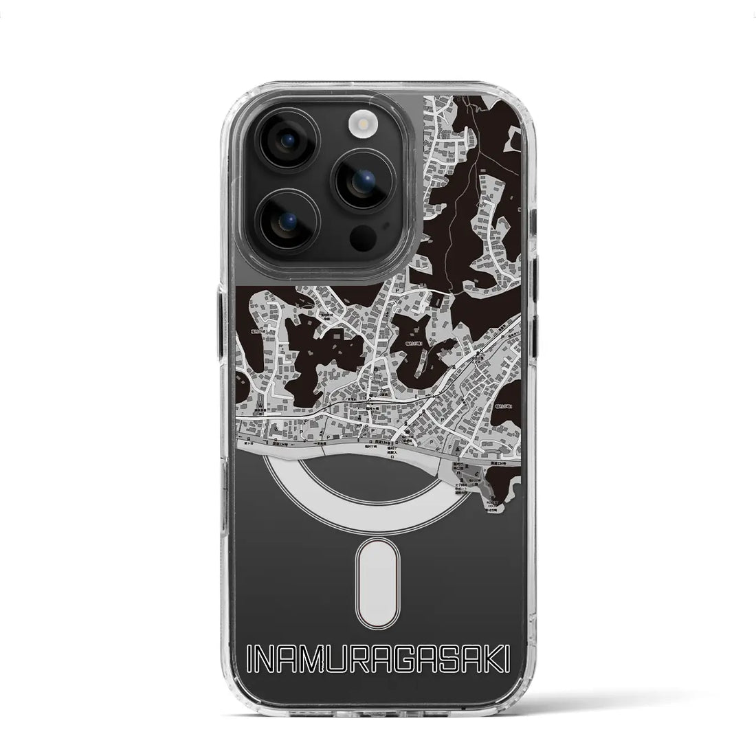 【稲村ヶ崎(神奈川県)】地図柄iPhoneケース(MagSafeタイプ)