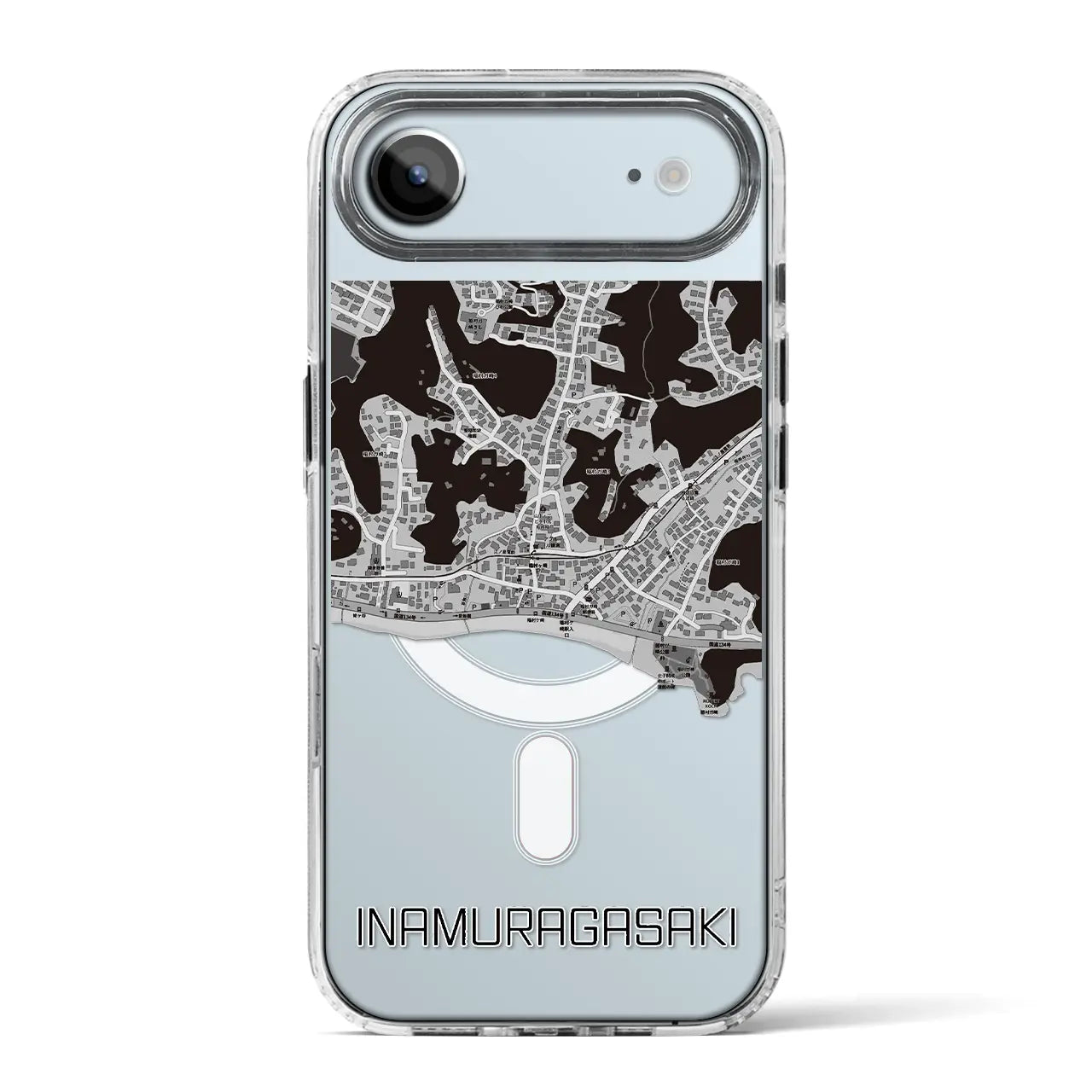 【稲村ヶ崎(神奈川県)】地図柄iPhoneケース(MagSafeタイプ)