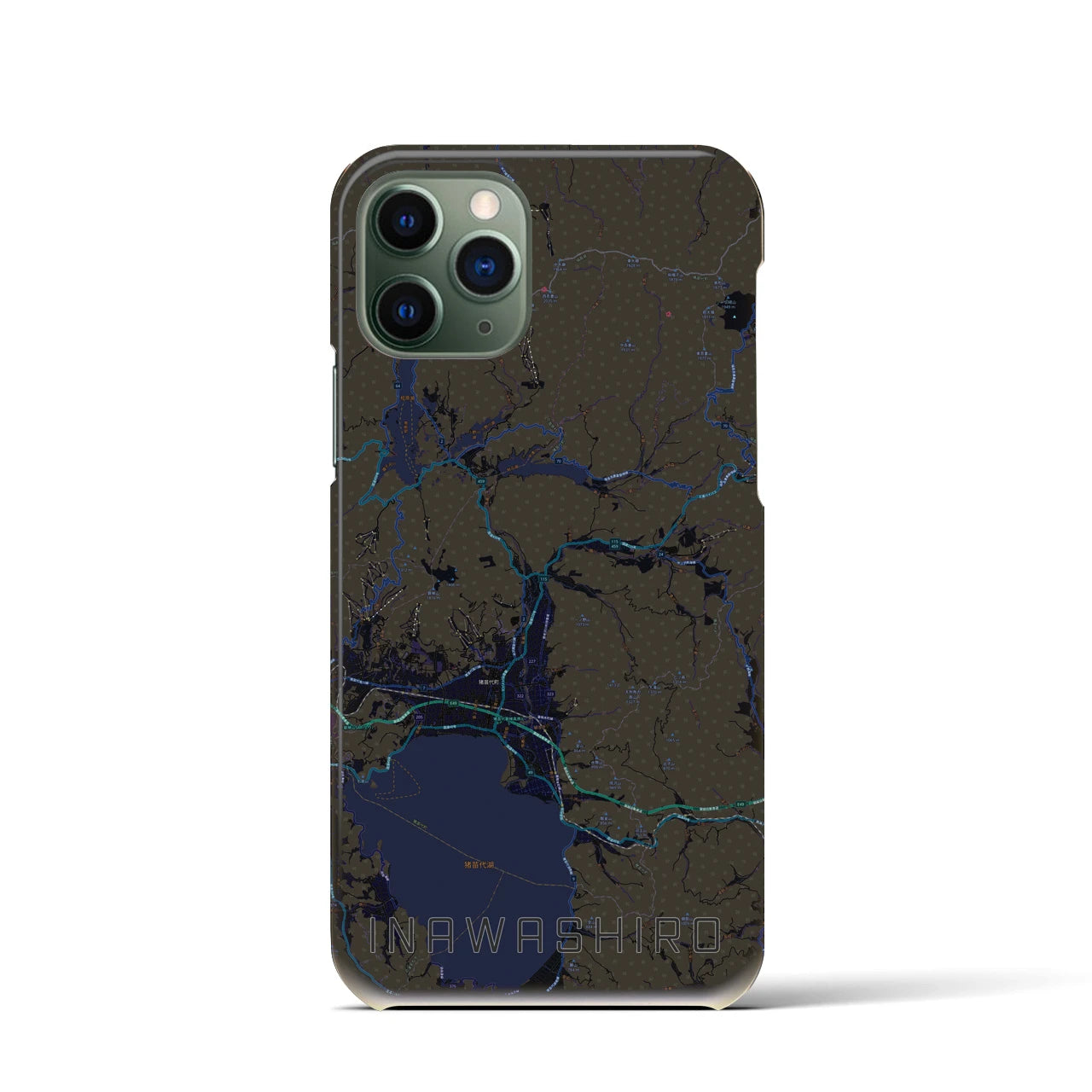 【猪苗代(福島県)】地図柄iPhoneケース(バックカバータイプ)