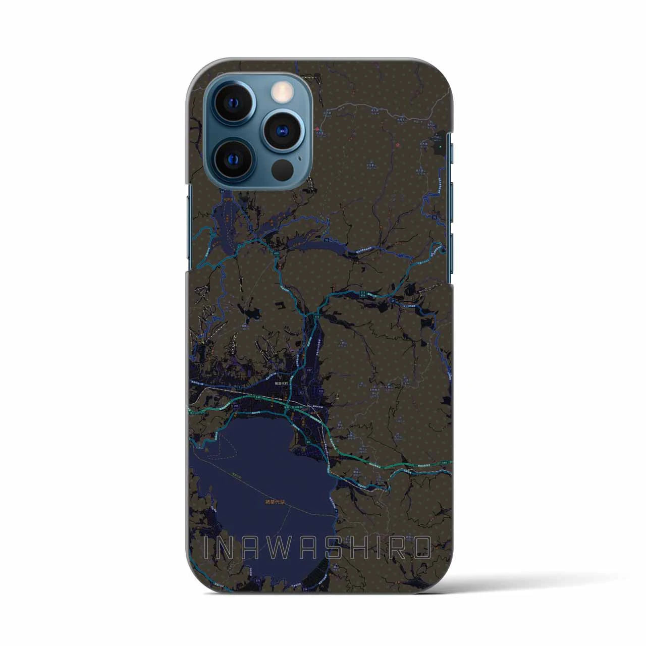 【猪苗代(福島県)】地図柄iPhoneケース(バックカバータイプ)