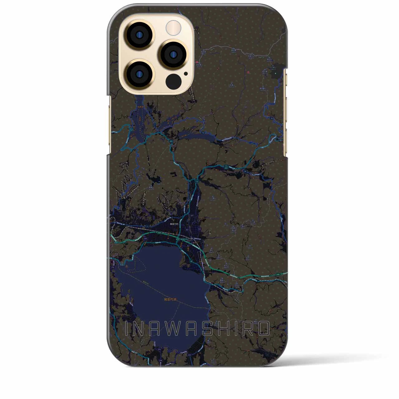 【猪苗代(福島県)】地図柄iPhoneケース(バックカバータイプ)