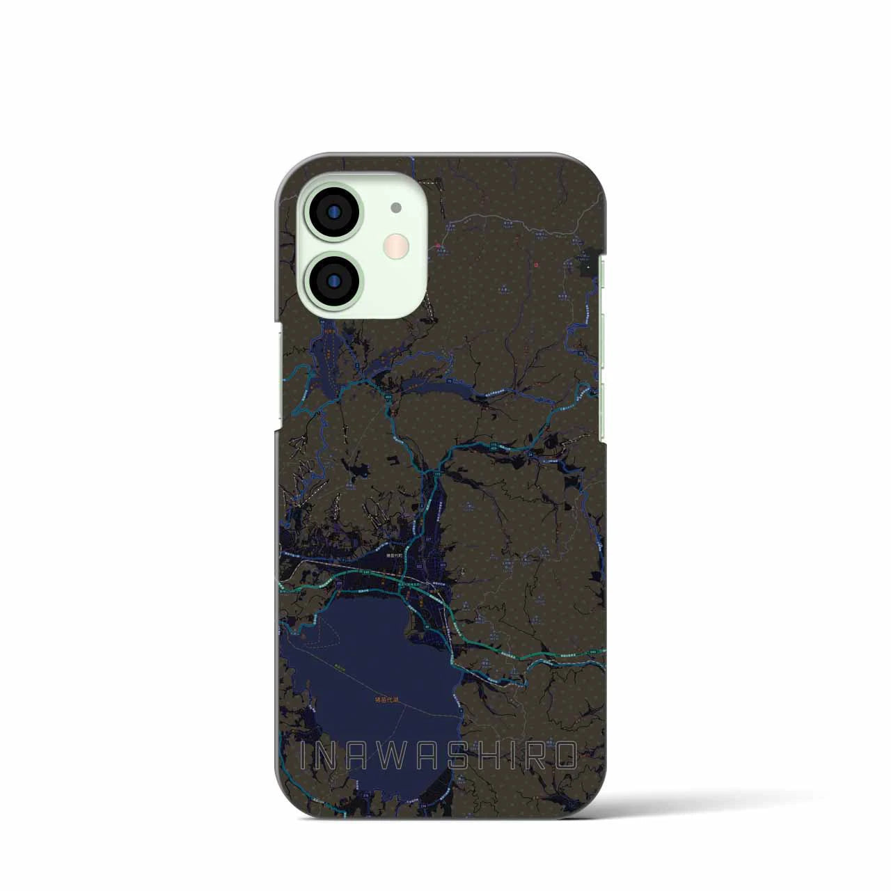 【猪苗代(福島県)】地図柄iPhoneケース(バックカバータイプ)