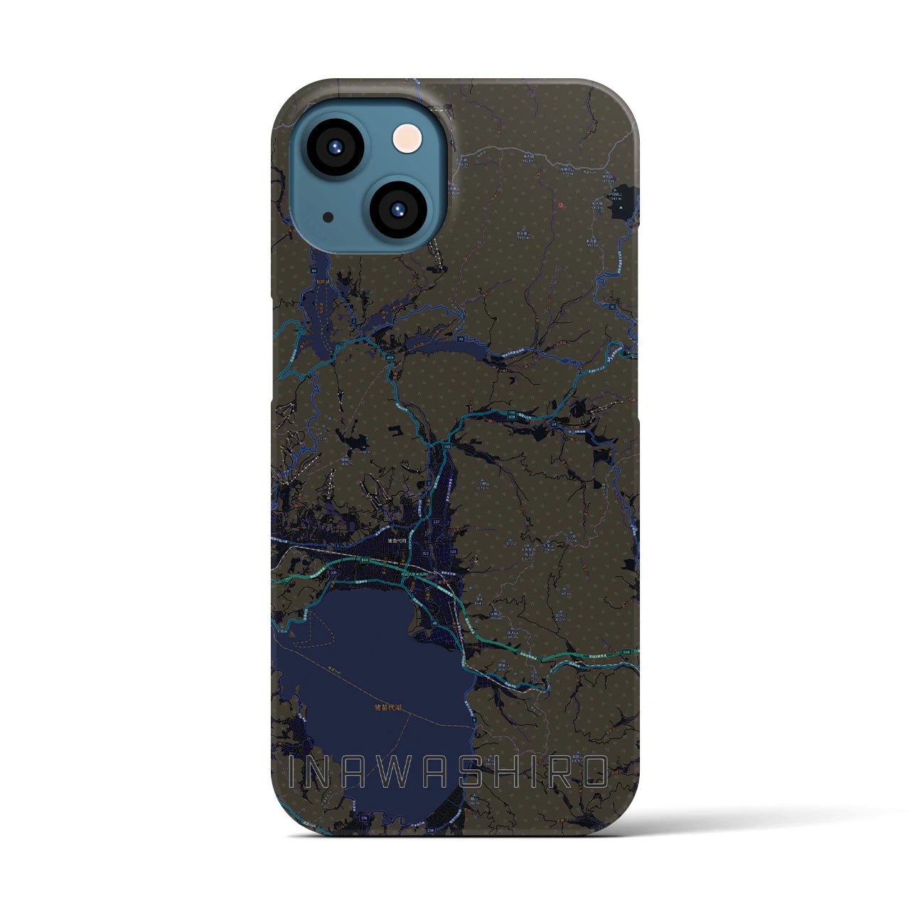 【猪苗代(福島県)】地図柄iPhoneケース(バックカバータイプ)