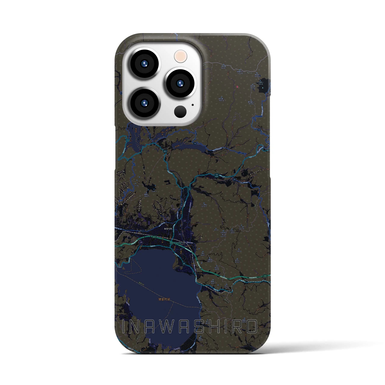 【猪苗代(福島県)】地図柄iPhoneケース(バックカバータイプ)