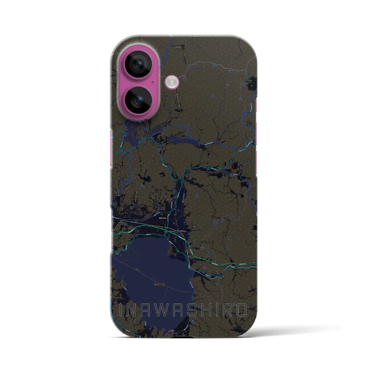 【猪苗代(福島県)】地図柄iPhoneケース(バックカバータイプ)