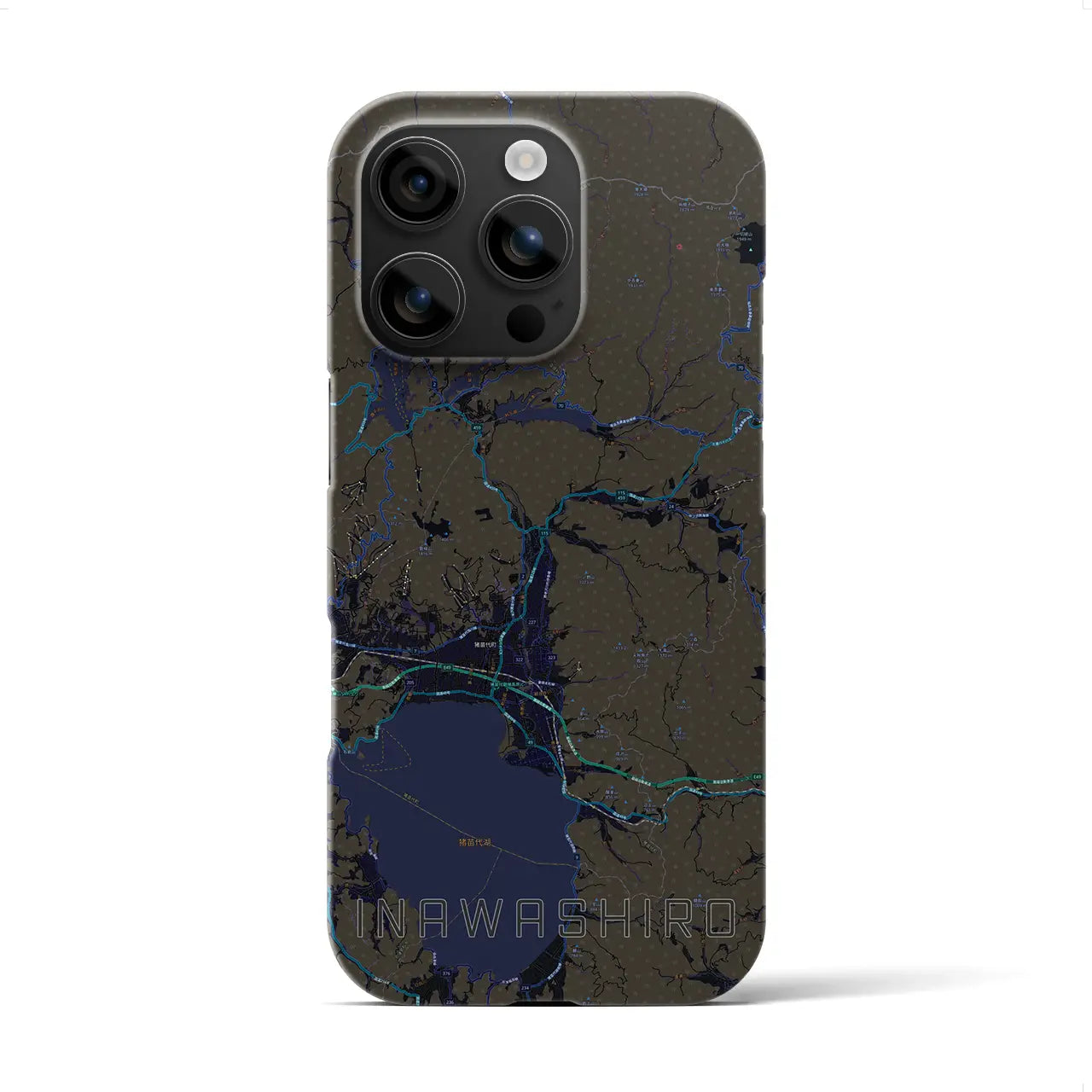 【猪苗代(福島県)】地図柄iPhoneケース(バックカバータイプ)
