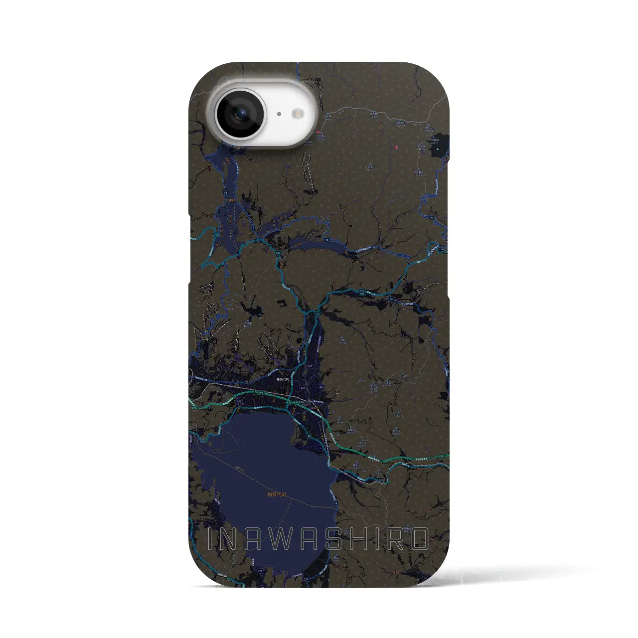 【猪苗代(福島県)】地図柄iPhoneケース(バックカバータイプ)