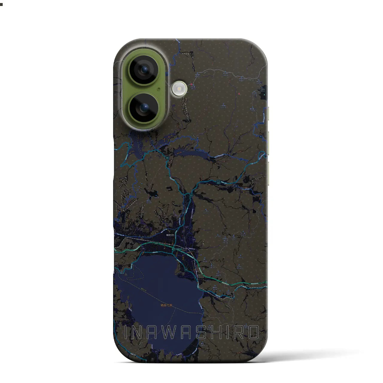 【猪苗代(福島県)】地図柄iPhoneケース(バックカバータイプ)