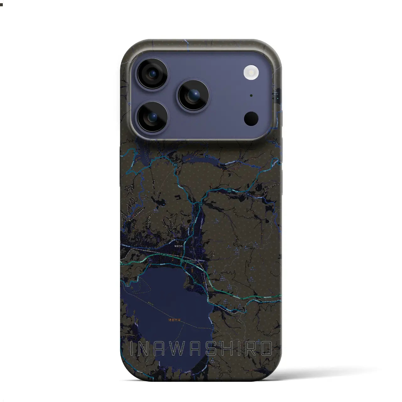 【猪苗代(福島県)】地図柄iPhoneケース(バックカバータイプ)