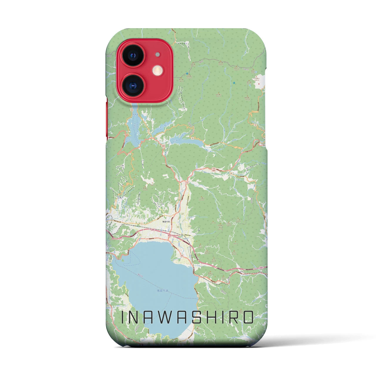 【猪苗代(福島県)】地図柄iPhoneケース(バックカバータイプ)