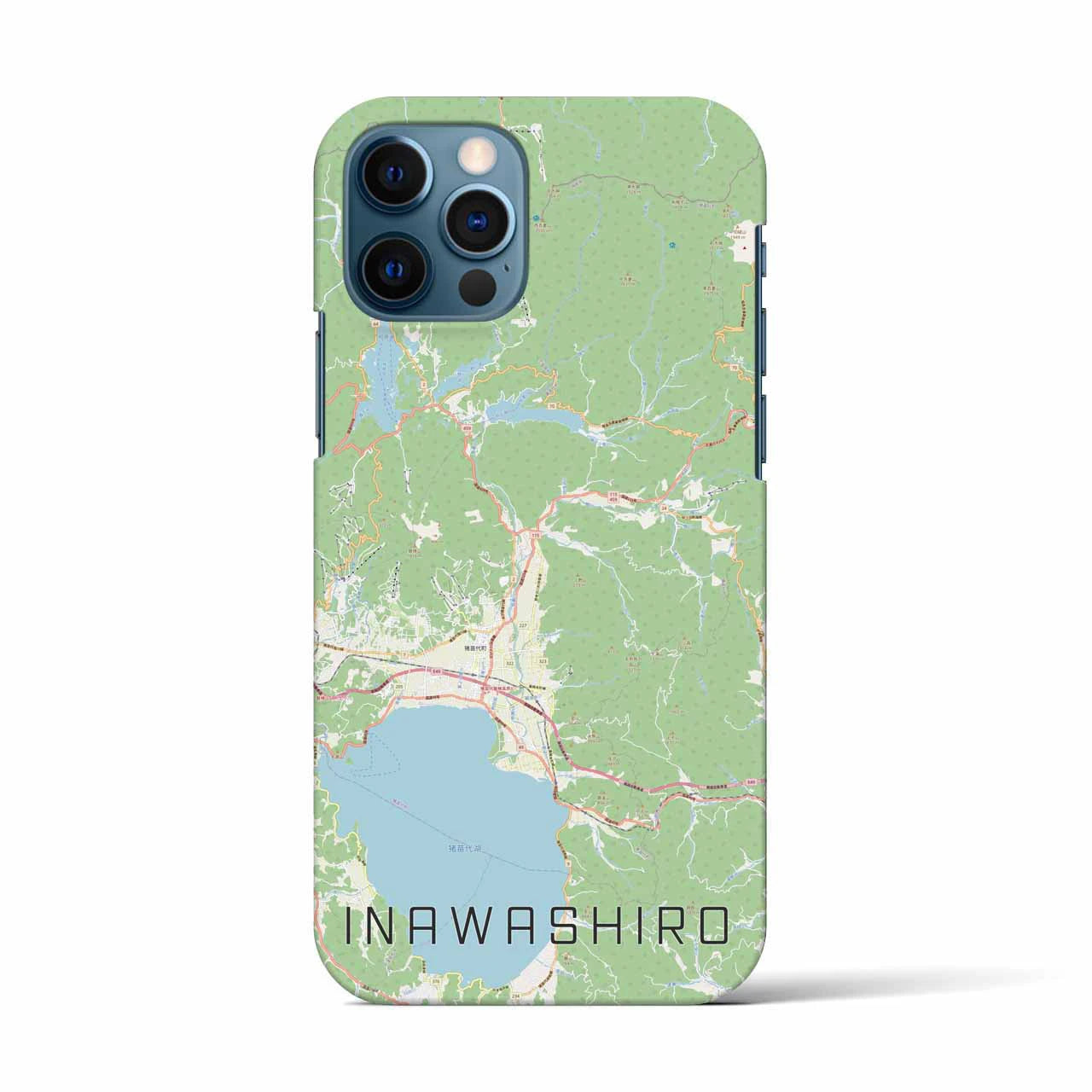 【猪苗代(福島県)】地図柄iPhoneケース(バックカバータイプ)