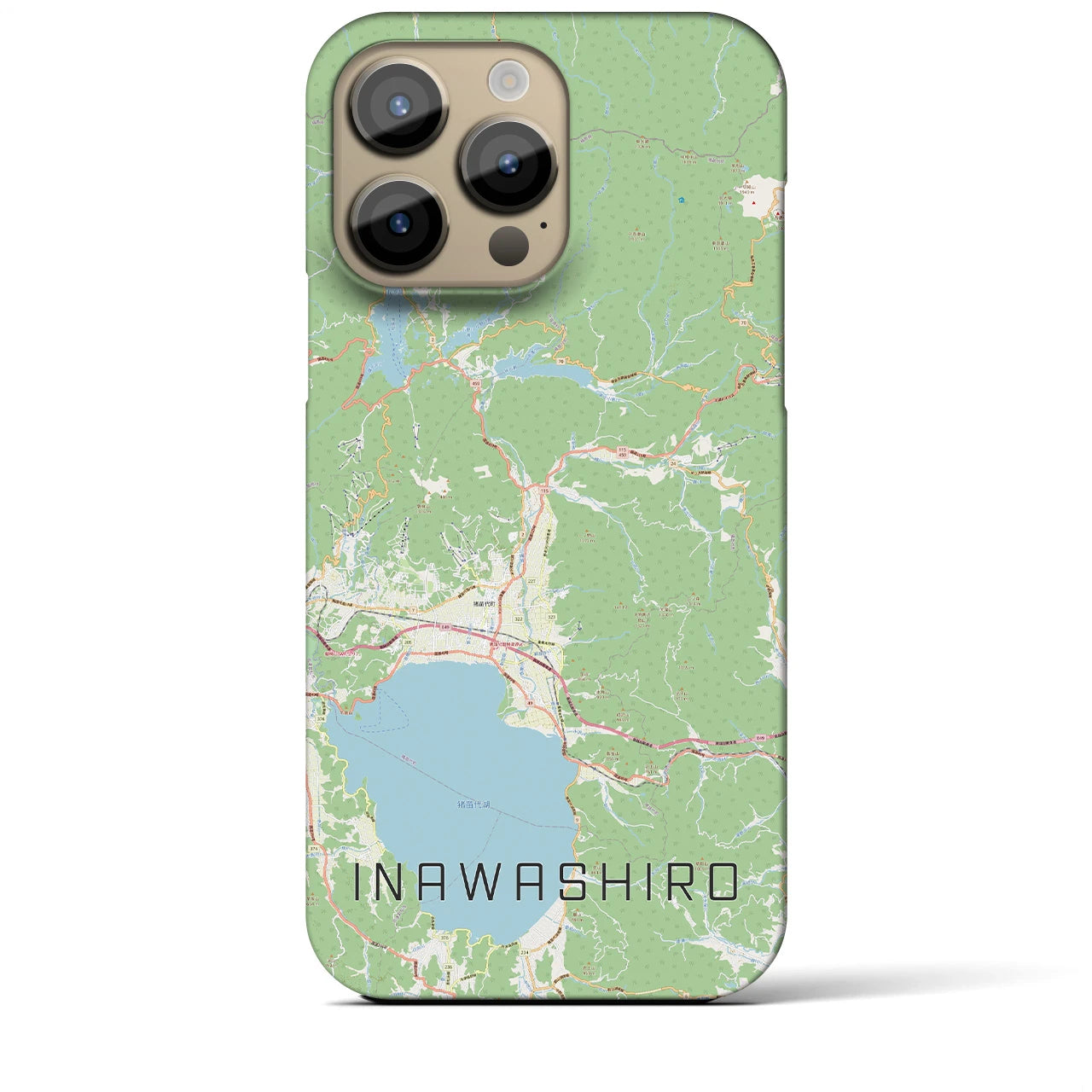 【猪苗代(福島県)】地図柄iPhoneケース(バックカバータイプ)