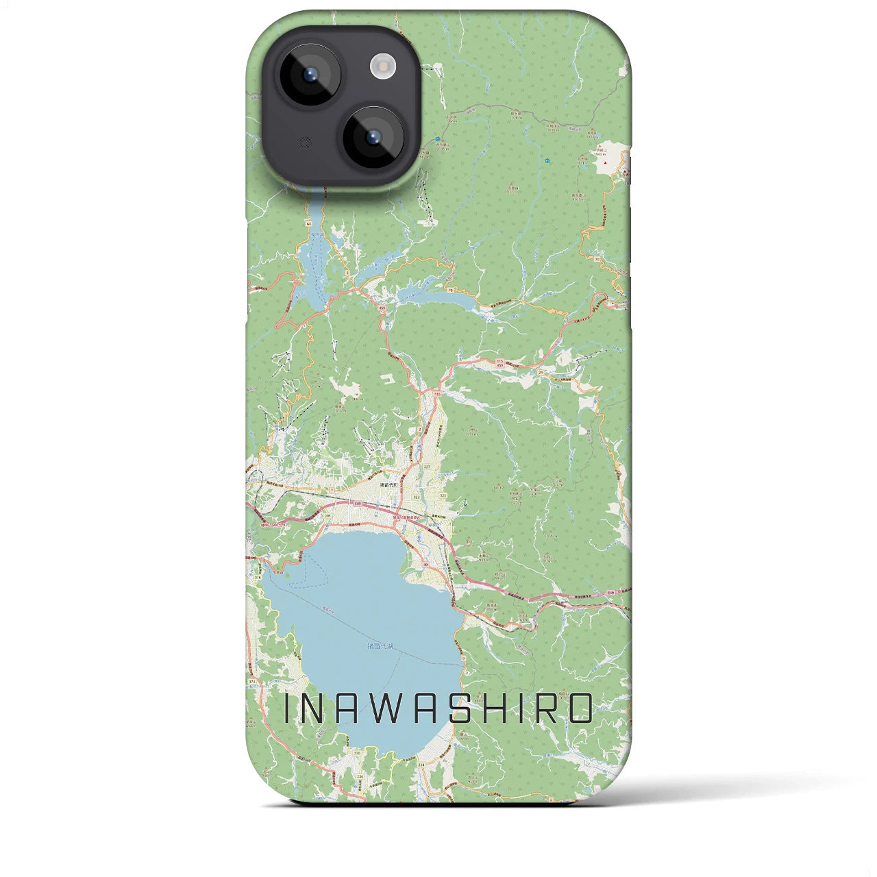 【猪苗代(福島県)】地図柄iPhoneケース(バックカバータイプ)