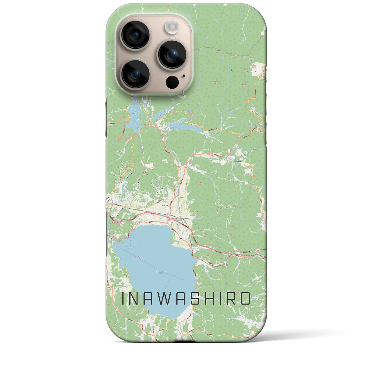 【猪苗代(福島県)】地図柄iPhoneケース(バックカバータイプ)