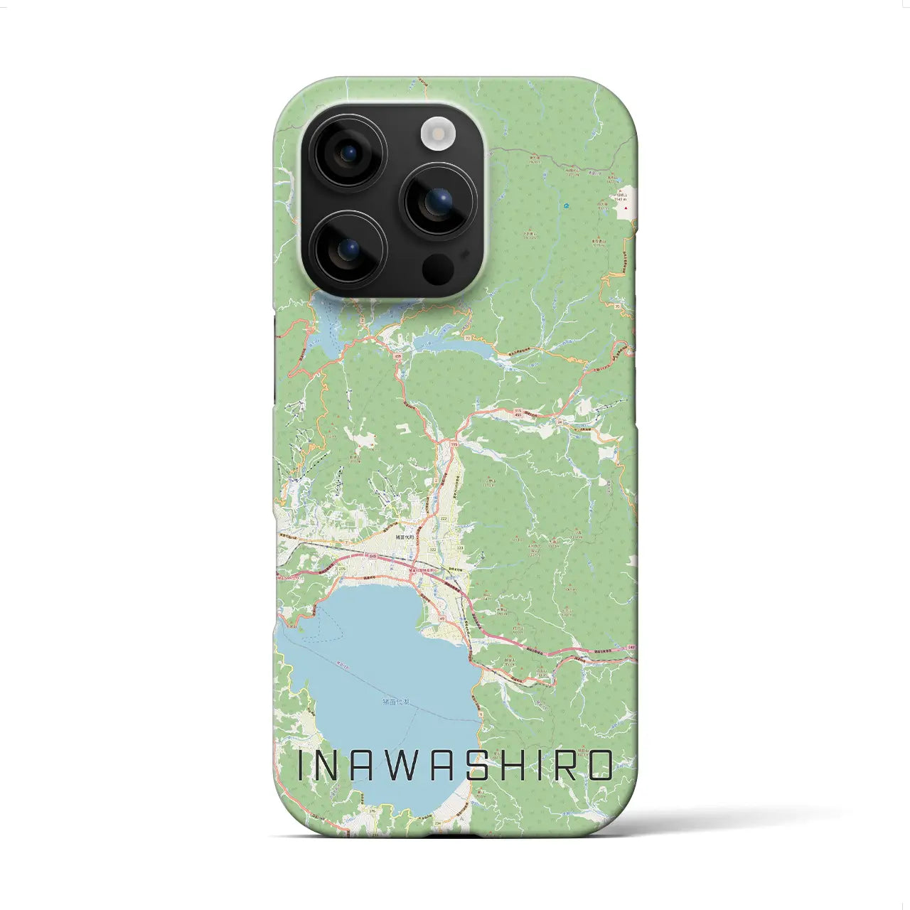 【猪苗代(福島県)】地図柄iPhoneケース(バックカバータイプ)