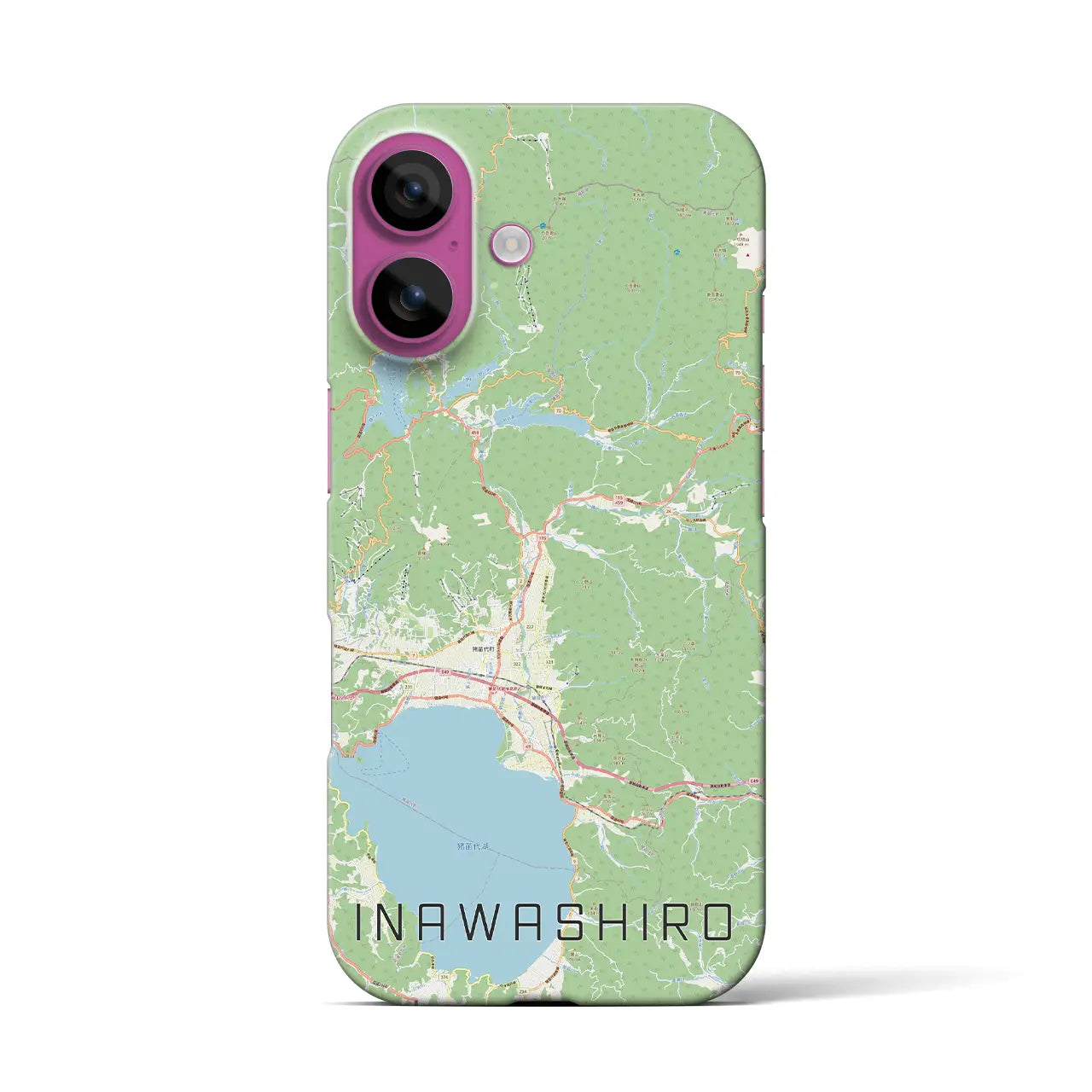 【猪苗代(福島県)】地図柄iPhoneケース(バックカバータイプ)