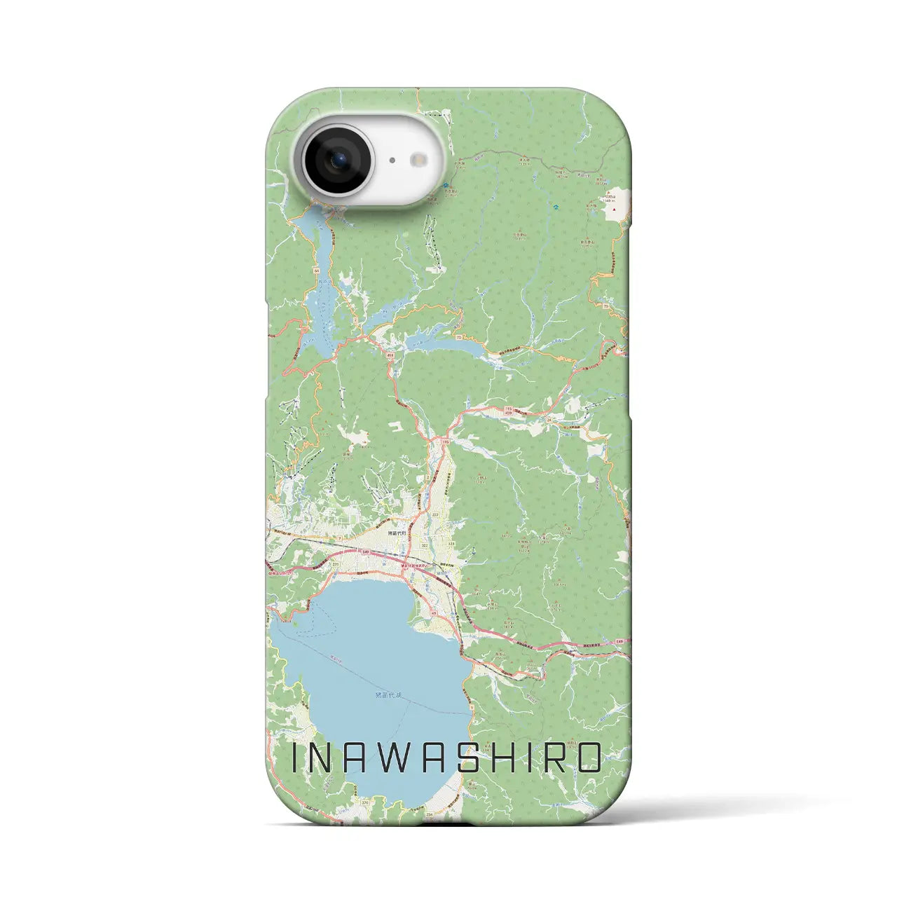 【猪苗代(福島県)】地図柄iPhoneケース(バックカバータイプ)