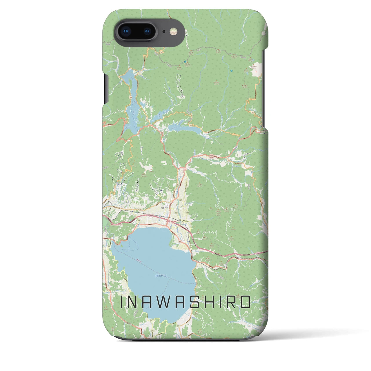 【猪苗代(福島県)】地図柄iPhoneケース(バックカバータイプ)