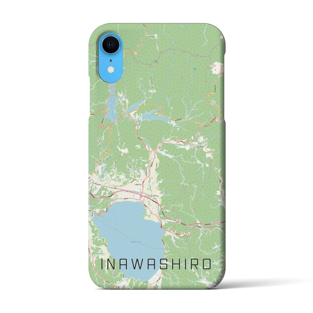 【猪苗代(福島県)】地図柄iPhoneケース(バックカバータイプ)