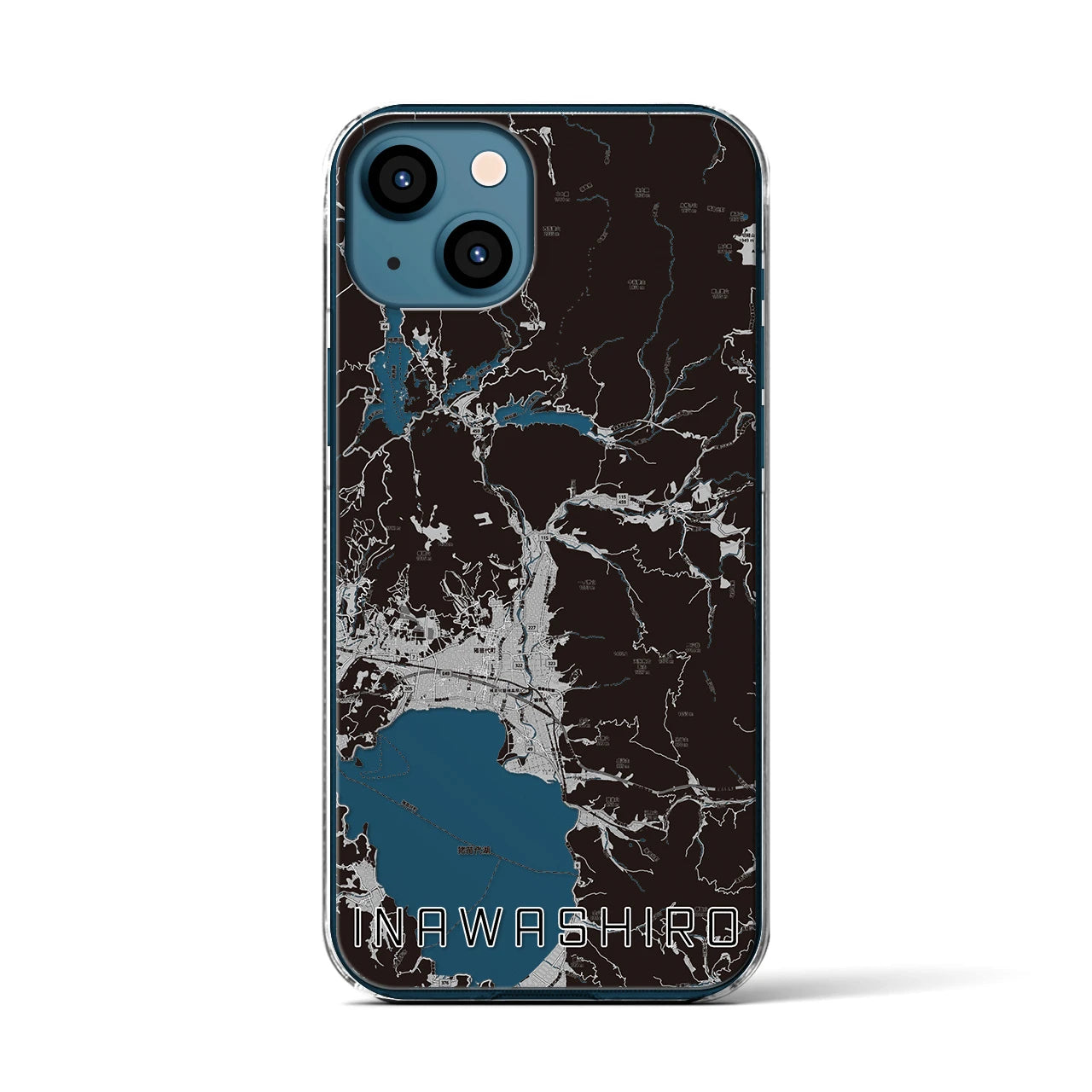 【猪苗代(福島県)】地図柄iPhoneケース(クリアタイプ)