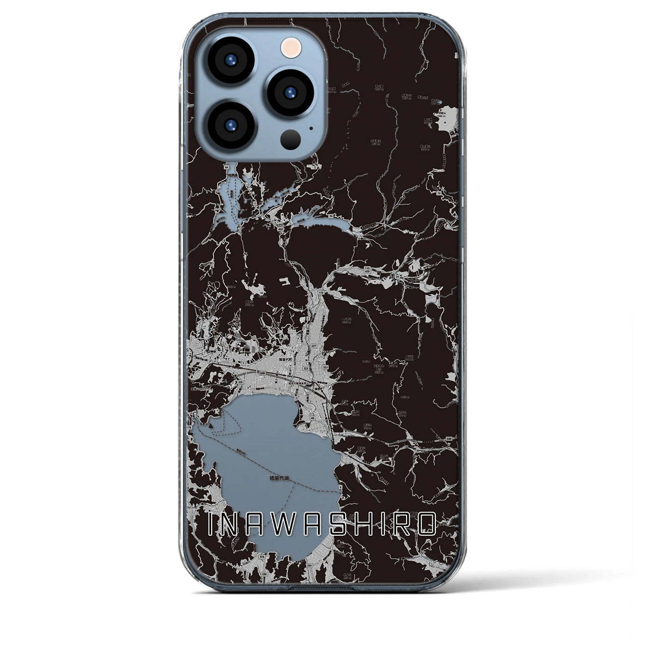 【猪苗代(福島県)】地図柄iPhoneケース(クリアタイプ)