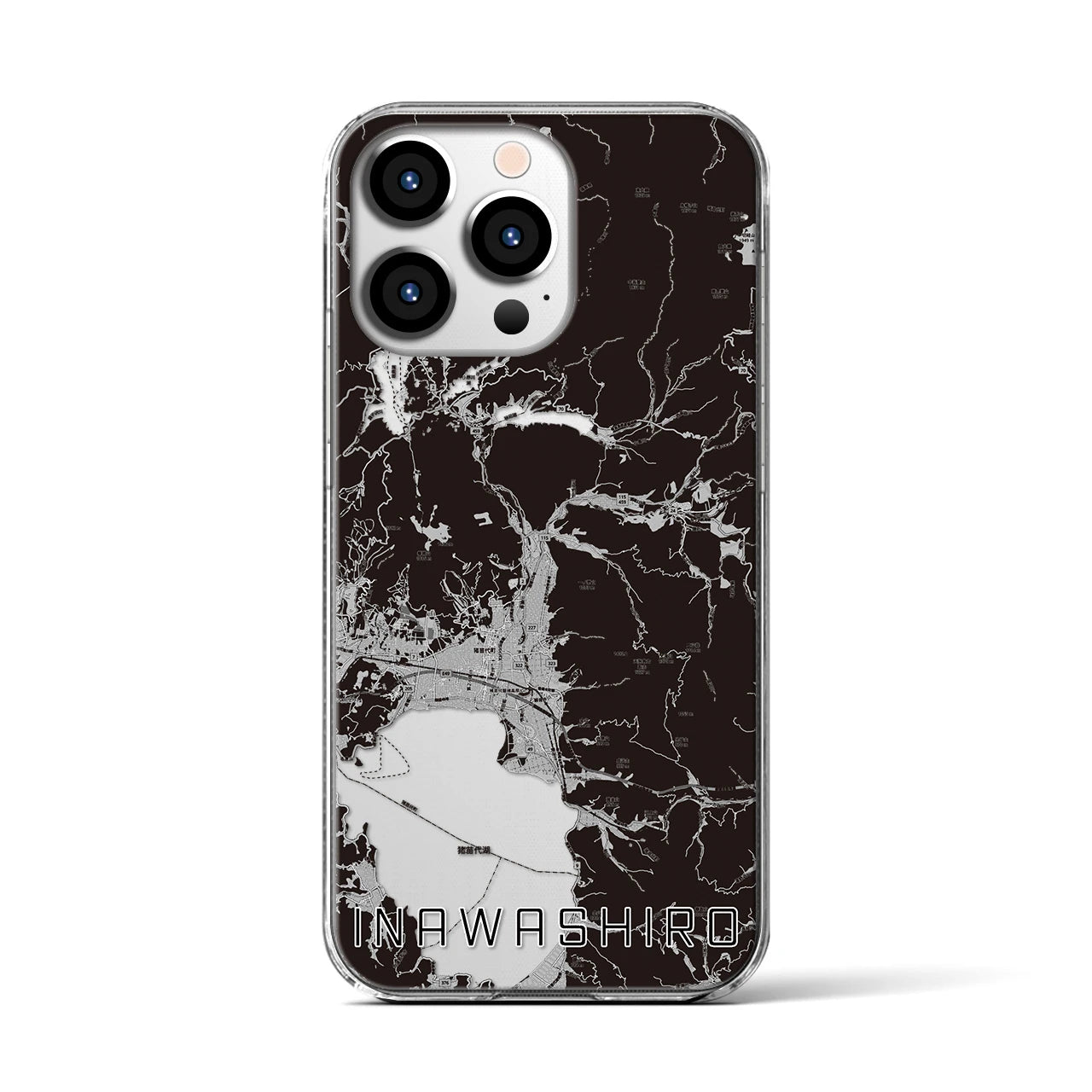 【猪苗代(福島県)】地図柄iPhoneケース(クリアタイプ)