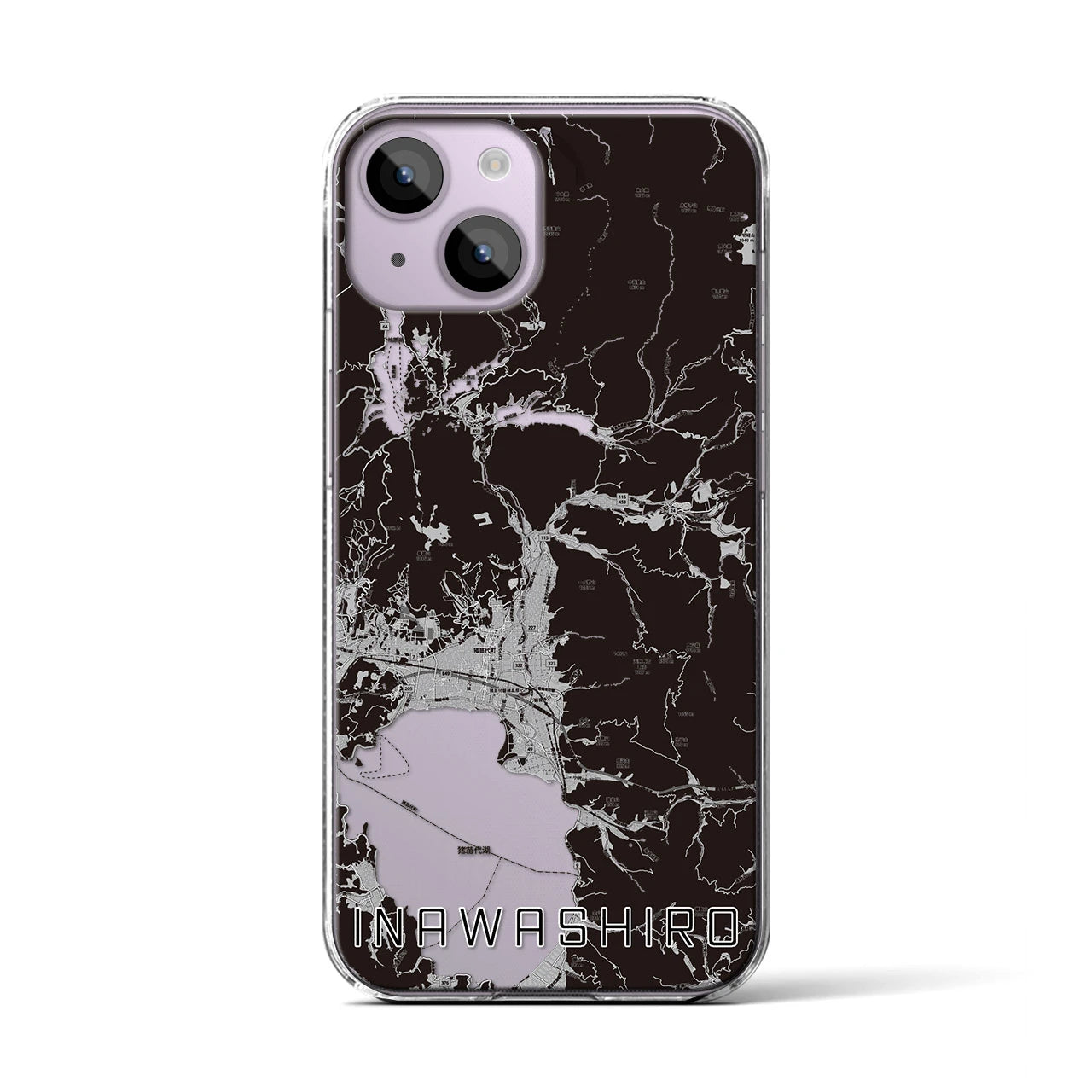 【猪苗代(福島県)】地図柄iPhoneケース(クリアタイプ)