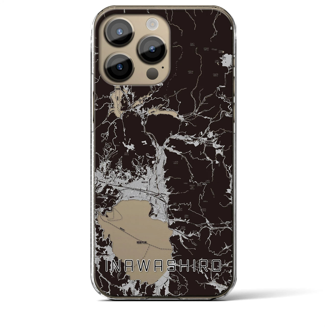 【猪苗代(福島県)】地図柄iPhoneケース(クリアタイプ)