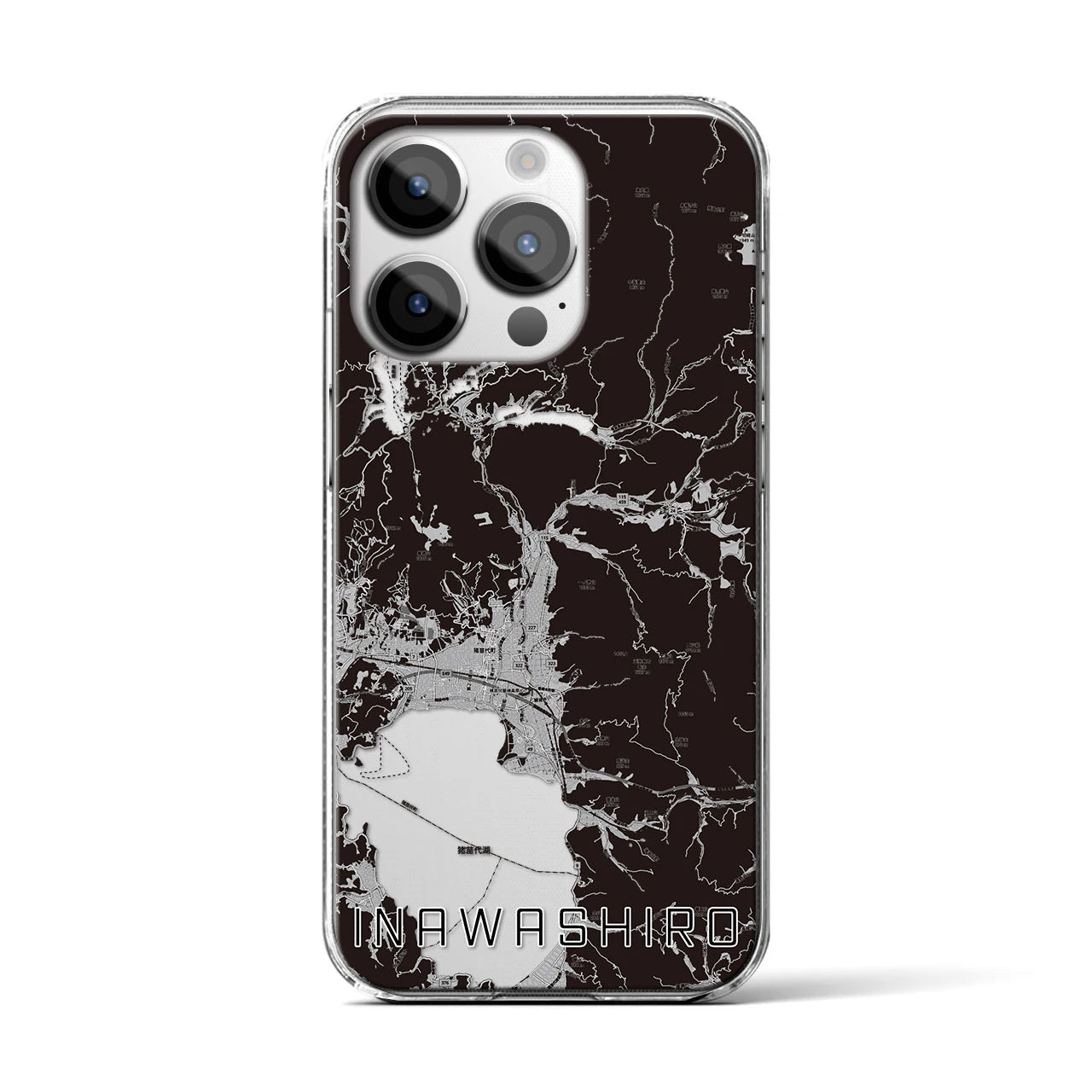 【猪苗代(福島県)】地図柄iPhoneケース(クリアタイプ)