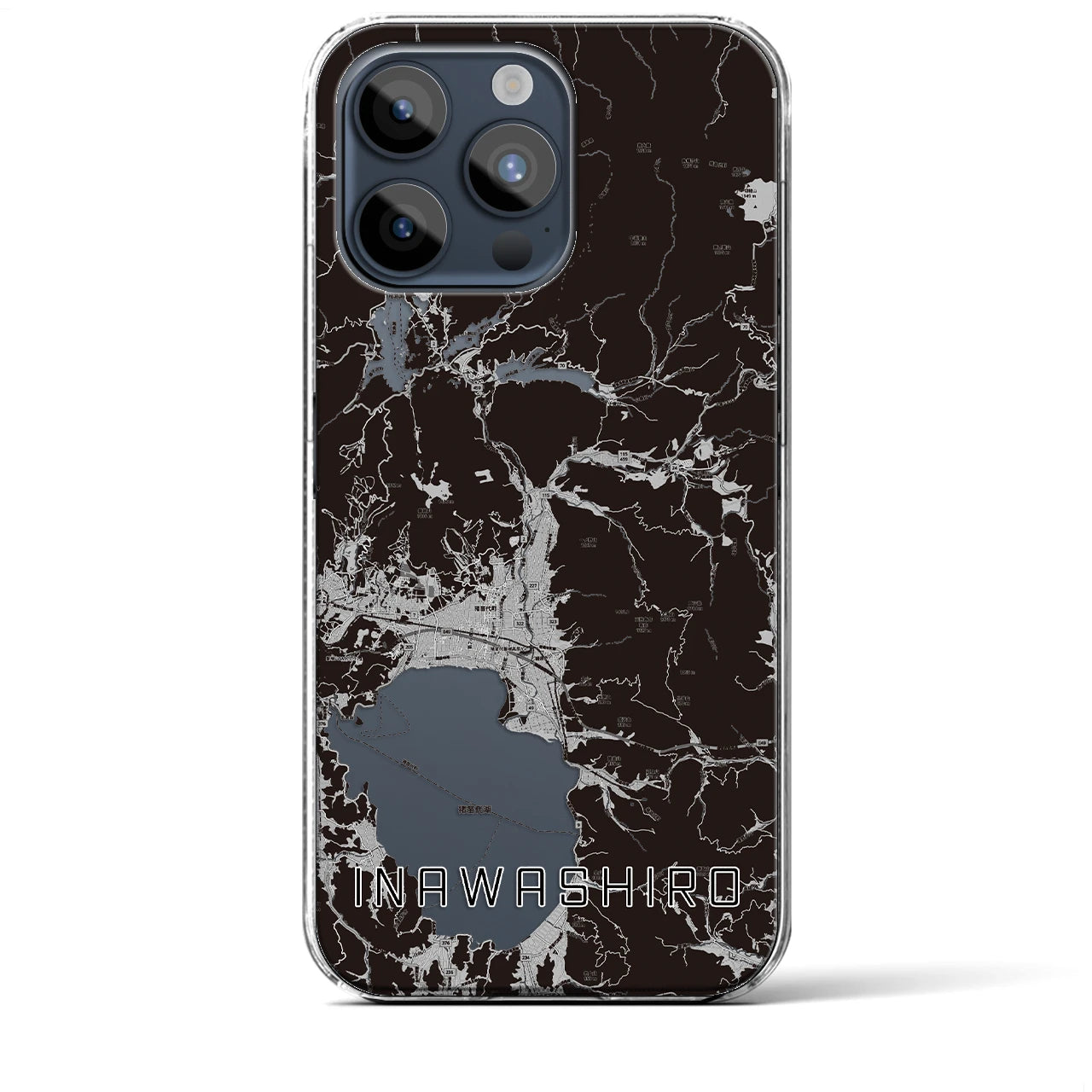 【猪苗代(福島県)】地図柄iPhoneケース(クリアタイプ)