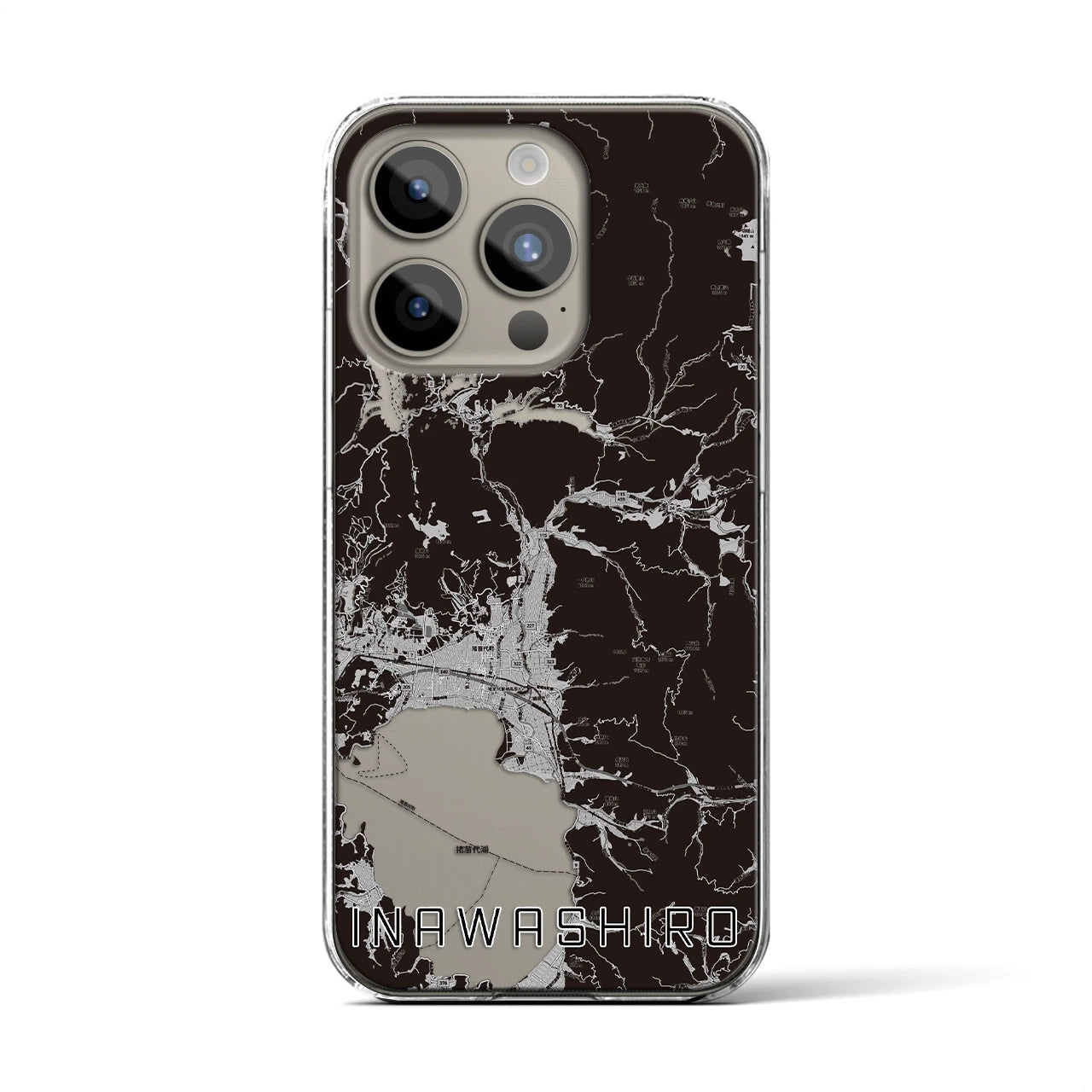 【猪苗代(福島県)】地図柄iPhoneケース(クリアタイプ)