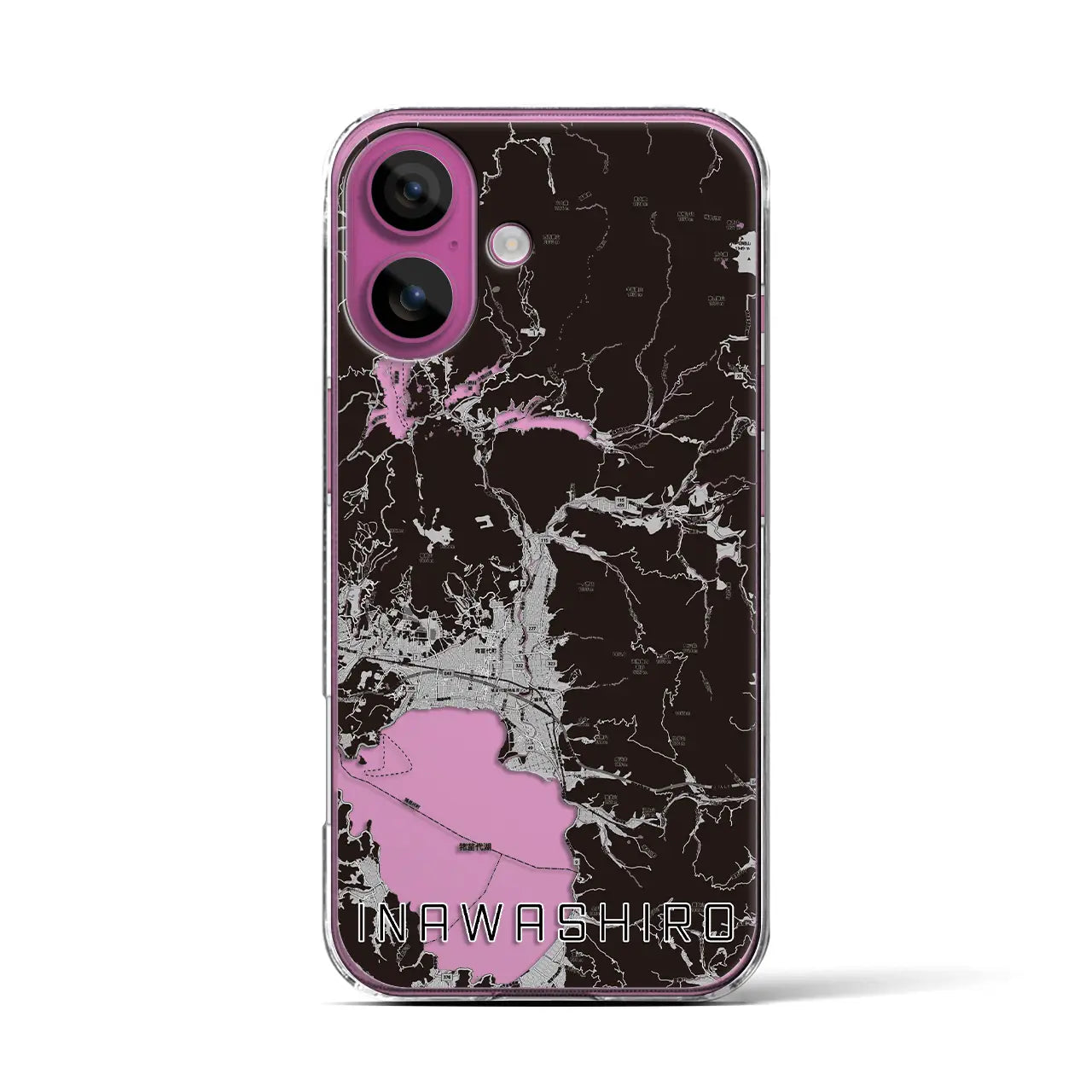 【猪苗代(福島県)】地図柄iPhoneケース(クリアタイプ)